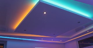 Натяжной потолок с подсветкой Новосибирск, цена от 2074 руб.